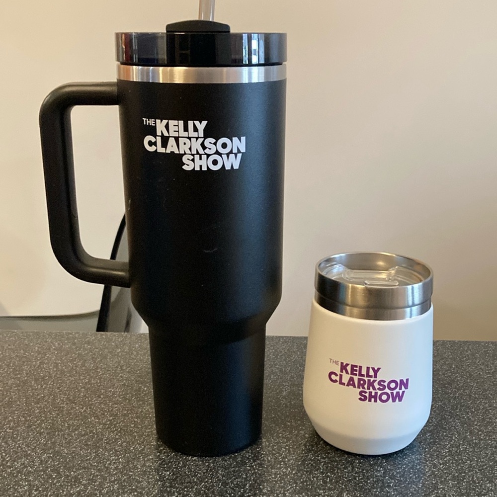 Stanley Kelly Clarkson Show white tumbler - gift bag item - like new